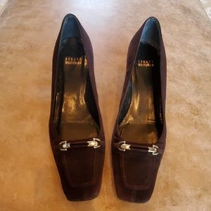 Stuart Weitzman brown suede dress shoes